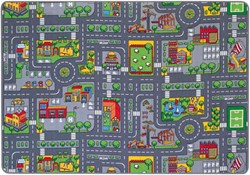 Eduplay alfombra de juego tráfico 140 x 200 cm - tapete para coches