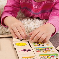 Beleduc puzzle de madera estaciones juguete educativo 12 piezas-3
