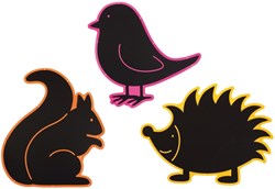 Eduplay pizarra exterior animales - ardilla, pájaro, erizo - juguete educativo