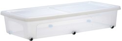 Iris opbergbak 35L 40x80x16 cm met deksel en wieltjes