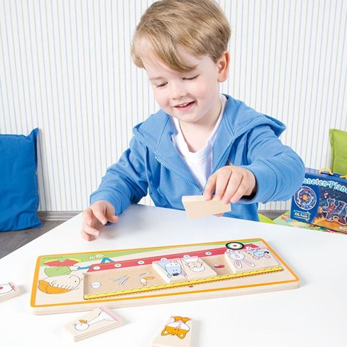 Beleduc puzzle de madera animales jóvenes - juguete educativo