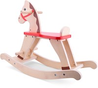 New Classic Toys caballo balancín madera - natural - juguete balancín niños-3