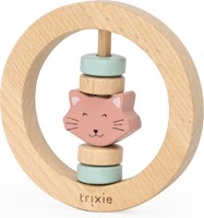 Trixie sonajero de madera bebé rosa - Mrs. Cat juguete sostenible FSC