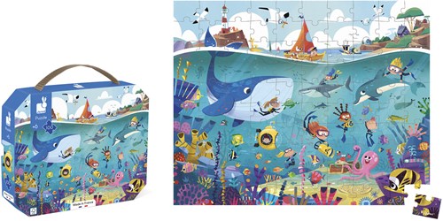 Janod puzzle fondo marino 100 piezas - rompecabezas niños océano-2