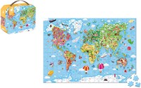Janod puzzle mapa del mundo - Gigante 300 piezas juguete educativo-3