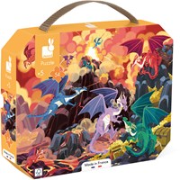 Janod puzzle dragones - 54 piezas rompecabezas de cartón niños
