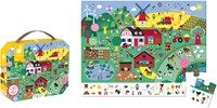 Janod puzzle - puzzle de búsqueda granja en maletín - 24 piezas - juguete educativo-2