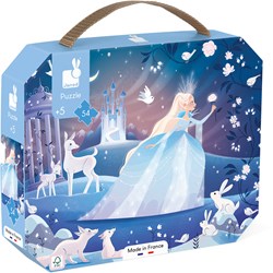 Janod puzzle - Paisaje invernal mágico en maletín - 54 piezas