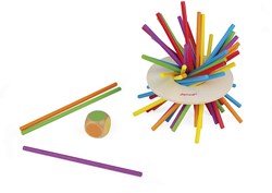 Janod Juego de Habilidad Crazy Sticks - Juego de Estrategia de Madera para Niños
