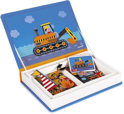 Janod Magnetibook - Vehículos Libro Magnético Set de Juego 50 Imanes-3