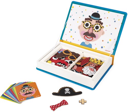 Janod Magnetibook - Juego Magnético Caras Locas Niños - Juguete Creativo