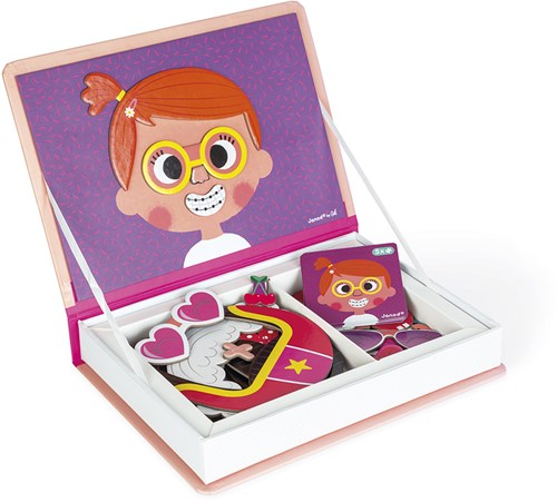 Janod Magnetibook - Juego Magnético Caras Divertidas Niñas Juguete Creativo-3