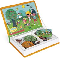 Janod libro magnético juguete 4 estaciones - juego educativo magnético-3