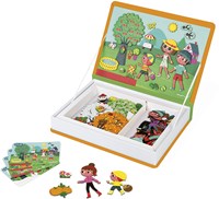 Janod libro magnético juguete 4 estaciones - juego educativo magnético