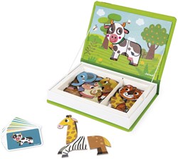 Janod Magnetibook - Libro Magnético Educativo de Animales con 30 Imanes