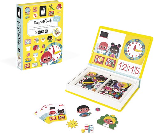 Janod Magnetibook - Aprender la hora - Juego educativo magnético para niños-2