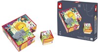 Janod puzzle de bloques - Animales de la jungla - 9 bloques de cartón - juguete educativo-2
