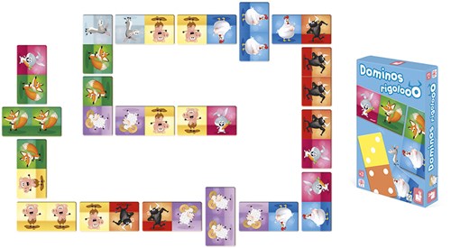 Janod Juego Dominó - Dominó educativo de cartón con temática de animales-2