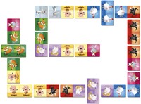 Janod Juego Dominó - Dominó educativo de cartón con temática de animales
