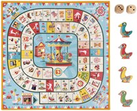 Janod juego de la oca - Carrusel juego familiar de madera tema feria-3