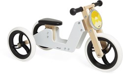 Janod Bikloon triciclo - bicicleta de equilibrio 2-en-1 juguete de madera retro