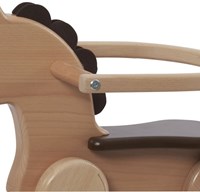 nic respaldo caballo balancín madera marrón 83 cm - asiento seguro