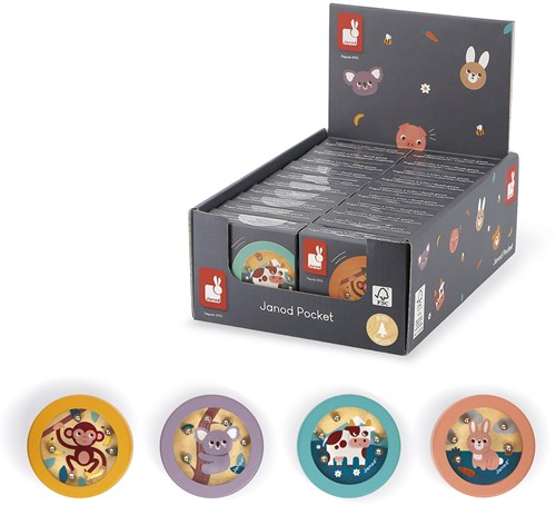 Janod juego de bolsillo - Juego de paciencia para niños - Mini juegos-2