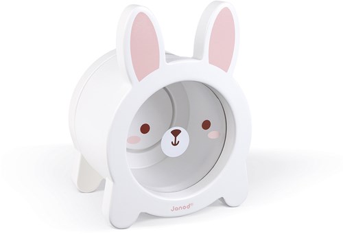 Janod hucha - conejo de madera con ventana transparente para niños