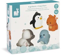 Janod juguete de baño - figuras de animales polares que salpican - juguete acuático colorido-2