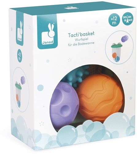 Janod juguete de baño set de baloncesto - Tacti-basket - juguete sensorial-2