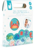 Janod juguete de baño - juego de memoria animales bebé - animales flotantes-3