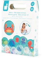 Janod juguete de baño - juego de memoria animales bebé - animales flotantes-2