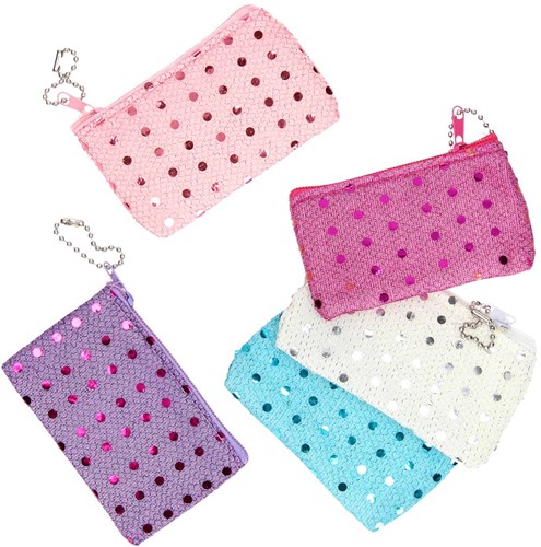 Monedero de purpurina con lunares - mini bolso colorido para niños-2