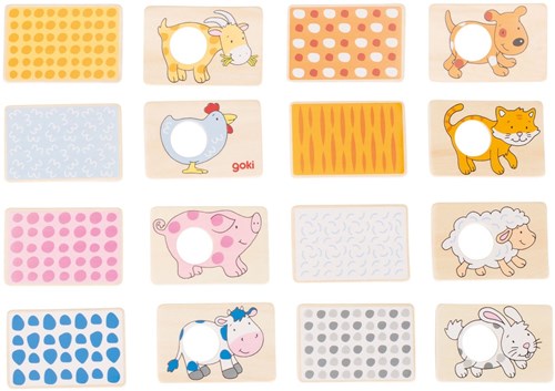 Goki Juego de memoria animales - juego educativo de cartas para niños-2