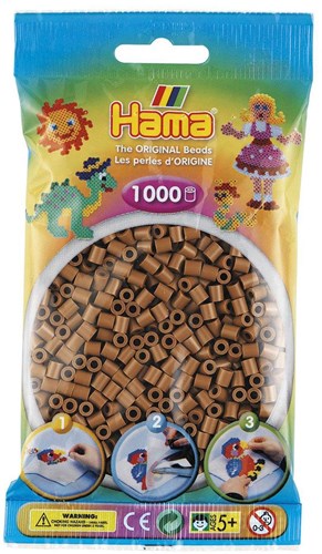 Hama Cuentas para Planchar - Marrón Nougat - 1000 unidades - Juguete creativo