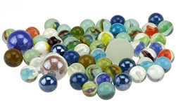 Knikker pondje canicas vidrio multicolor set juguete acción