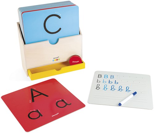 Janod juguete educativo - aprender a escribir - set de escritura de madera para niños