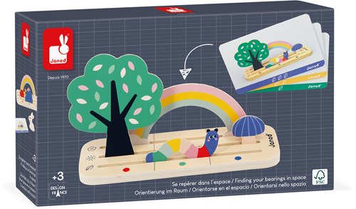 Janod juguete educativo - Encuentra tu lugar en el jardín - juego de orientación espacial-3