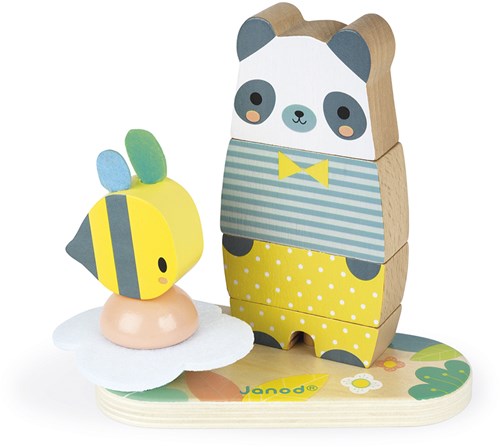 Janod juguete apilable Pure oso - figura apilable de madera-2