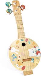 Janod banjo de madera - instrumento musical para niños - juguete colorido