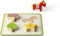 Janod juego educativo de madera - juego de memoria táctil para niños-3