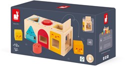 Janod caja de formas de madera - juguete educativo para bebés y preescolares