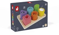 Janod puzzle de madera con formas - juguete sensorial para niños-2