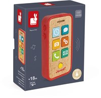 Janod teléfono de juguete de madera con sonido - juguete interactivo infantil-2