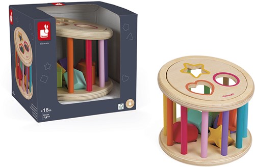 Janod caja de formas de madera - juguete educativo formas y colores-3