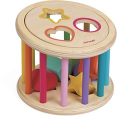 Janod caja de formas de madera - juguete educativo formas y colores