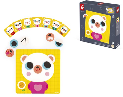 Janod juego magnético emociones juguete educativo con 30 imanes y 7 cartas-3