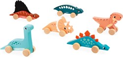 Janod juguete dinosaurio de madera - Dino Manitas - juguete de empuje