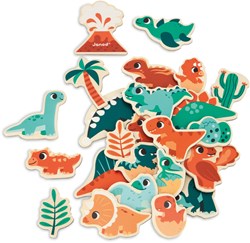 Janod Dino - Juguete Magnético Set de Imanes Dinosaurio Madera FSC