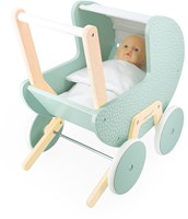 Janod Zen - Cochecito de madera para muñecas hasta 42 cm, desde 18 meses